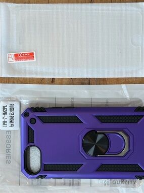 Purple Rugged Phone Case with Ring Stand